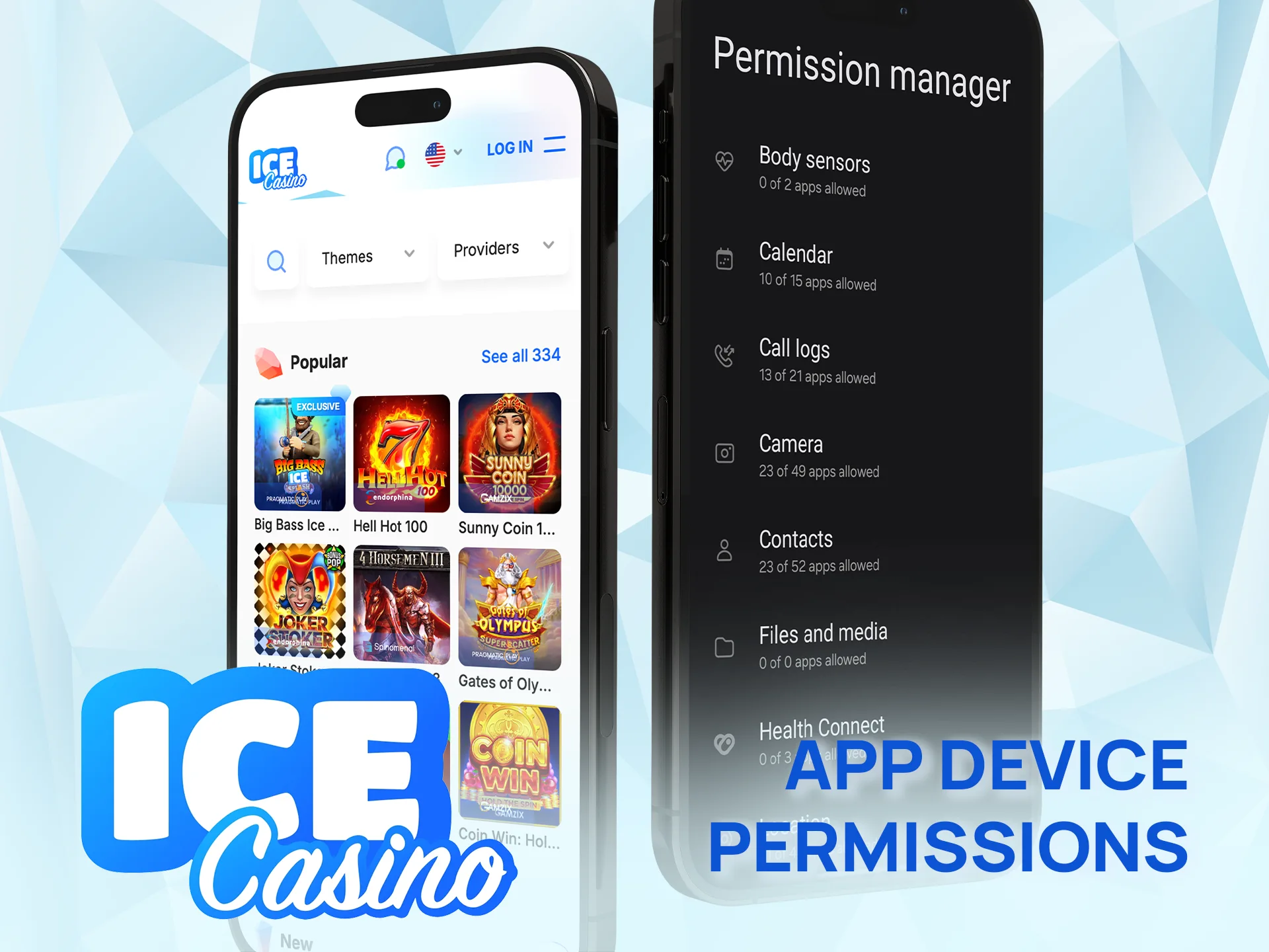 Grant access so Ice Casino app works smoothly on your device.