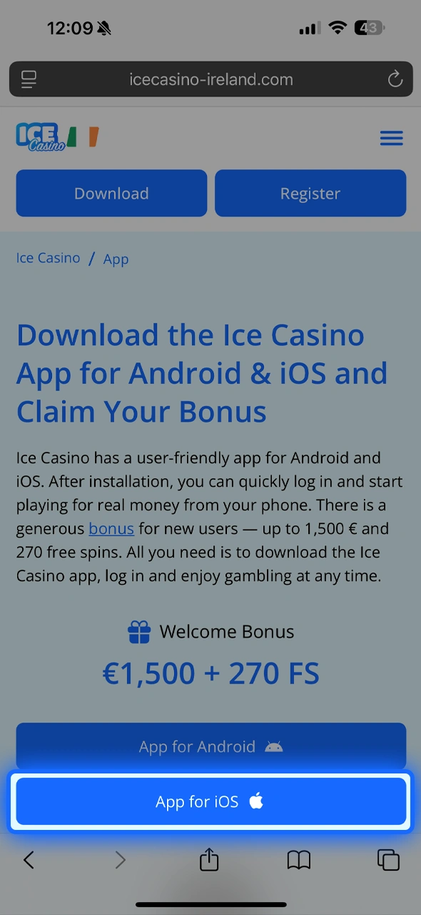Tap download and get Ice Casino on your iPhone.