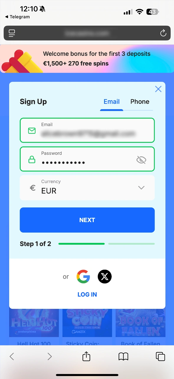 See how to log in or create an Ice Casino account.